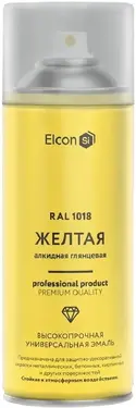 Elcon универсальная алкидная эмаль (520 мл) желтая RAL 1018 глянцевая