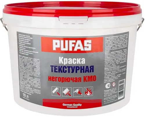 Пуфас КМО краска текстурная негорючая