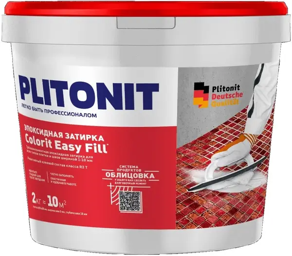 н010417 plitonit colorit easyfill зелный - 2 эпоксидная затирка для межплиточных швов и реактивный клей для плитки