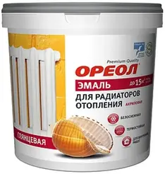 Ореол Premium Quality для Радиаторов Отопления эмаль акриловая (800 г) белая глянцевая