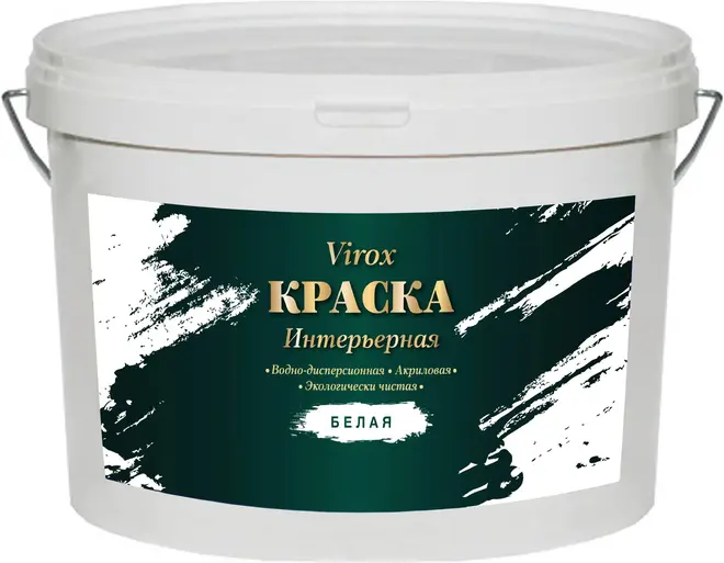 Virox краска интерьерная акриловая водно-дисперсионная (14 кг) белая