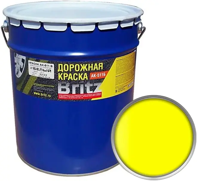 Britz краска бордюрная (25 кг) желтая