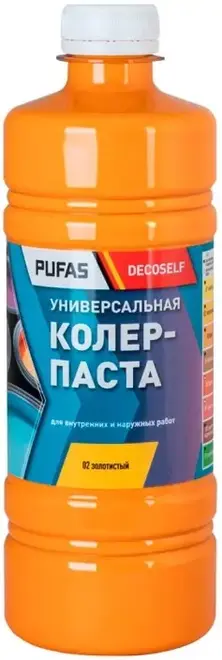 Пуфас Decoself колер-краска универсальная (100 мл) золотистый №02