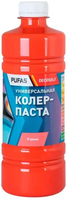 Пуфас Decoself колер-краска универсальная (100 мл) красный №07