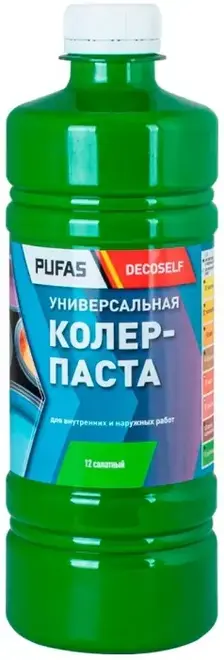 Пуфас Decoself колер-краска универсальная (100 мл) салатный №12