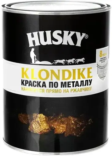 Хаски Klondike краска по металлу (900 мл) красная RAL 3020 глянцевая