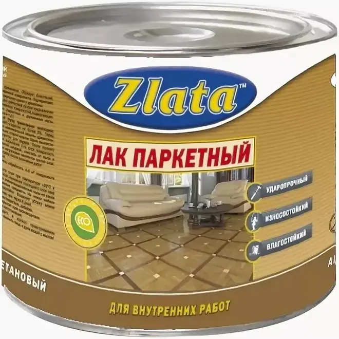 Zlata лак паркетный (1.8 л) глянцевый