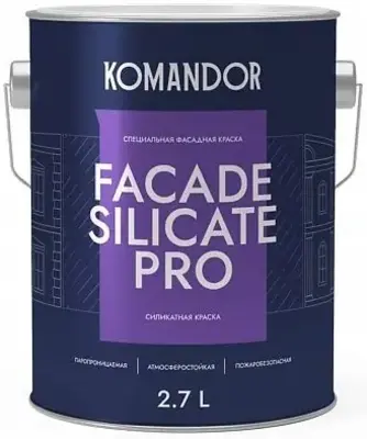 Командор Facade Silicate Pro краска фасадная силикатная (2.7 л) база С