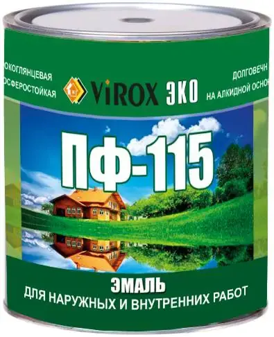 Virox Эко ПФ-115 эмаль для наружных и внутренних работ (800 г) белая