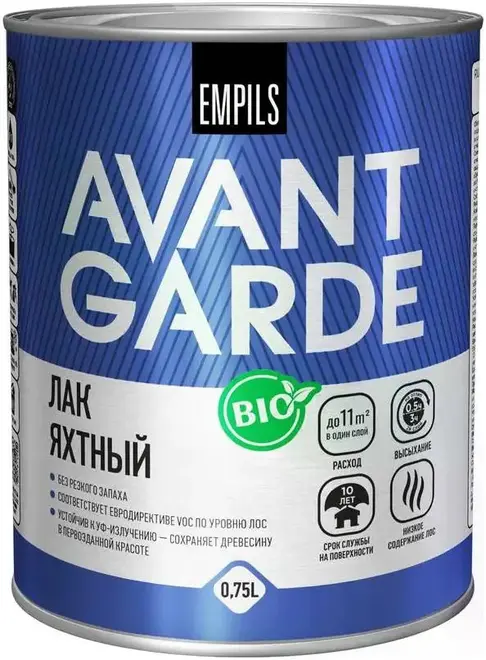 Эмпилс Avantgarde лак яхтный высокой твердости (750 мл) глянцевый