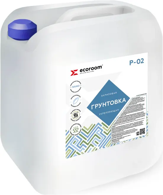 Ecoroom Р-02 грунтовка акриловая укрепляющая (10 кг)