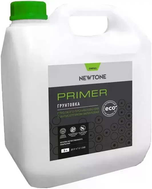 Newtone Primer грунтовка акриловая глубокого проникновения с антисептиком (3 л)