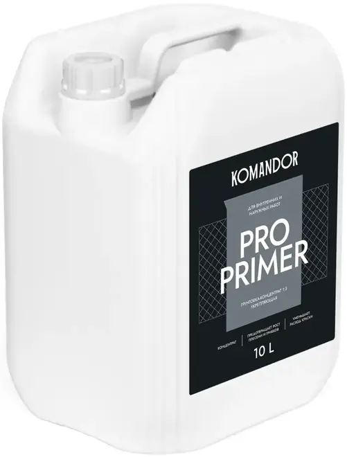 Командор Pro Primer универсальная укрепляющая грунтовка-концентрат 1:3 (10 л)