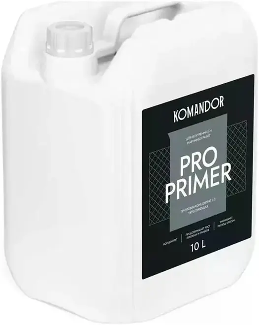 Командор Pro Primer универсальная укрепляющая грунтовка-концентрат 1:3 (10 л)