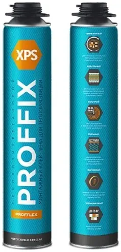 Profflex Proffix XPS монтажный клей-пена для теплоизоляции (850 мл)