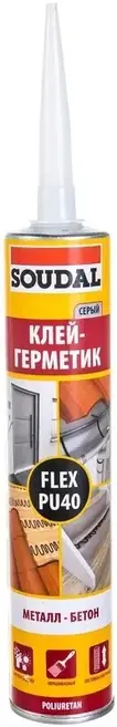Soudal Flex PU 40 / Soudaflex 40 FC полиуретановый клей-герметик (300 мл) серый Китай