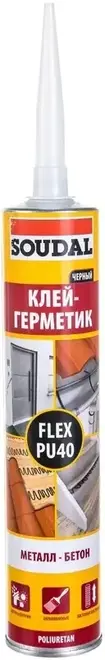 Soudal Flex PU 40 / Soudaflex 40 FC полиуретановый клей-герметик (300 мл) черный Китай