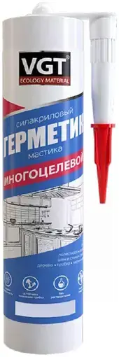 ВГТ герметик-мастика силиконакриловый многоцелевой (280 г) белый