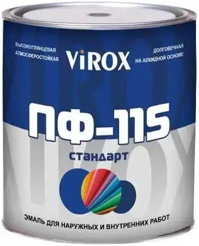 Virox ПФ-15 эмаль для наружных и внутренних работ (800 г) красная