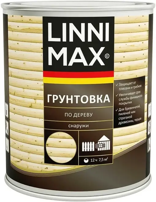 Alpina Linnimax грунтовка по дереву (2.5 л) бесцветная