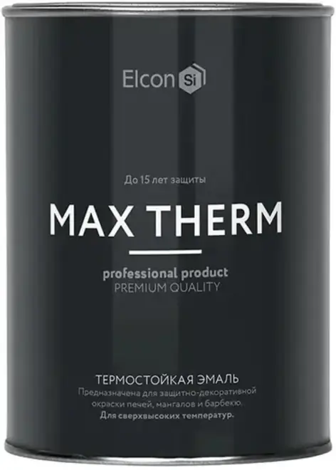 Elcon Max Therm термостойкая эмаль (800 г) серебристая RAL 9006 (700 °C)