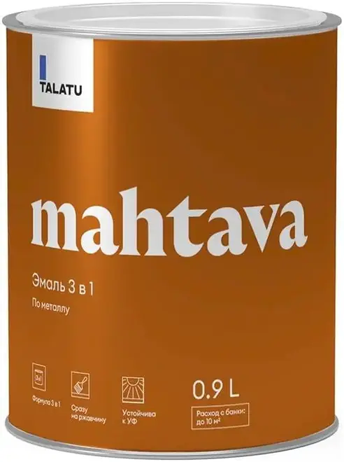 Talatu Mahtava грунт-эмаль по ржавчине 3 в 1 (900 мл) бесцветная