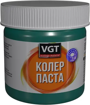 ВГТ колер паста колеровочная высококонцентрированная (100 г) ярко-зеленая для ручной и машинной колеровки №30518 (Россия) Нет Да