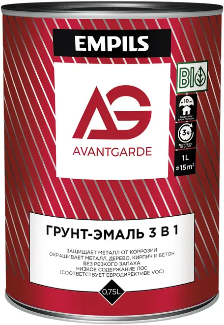 Эмпилс Avantgarde грунт-эмаль 3 в 1 (750 мл) зеленая RAL 6016