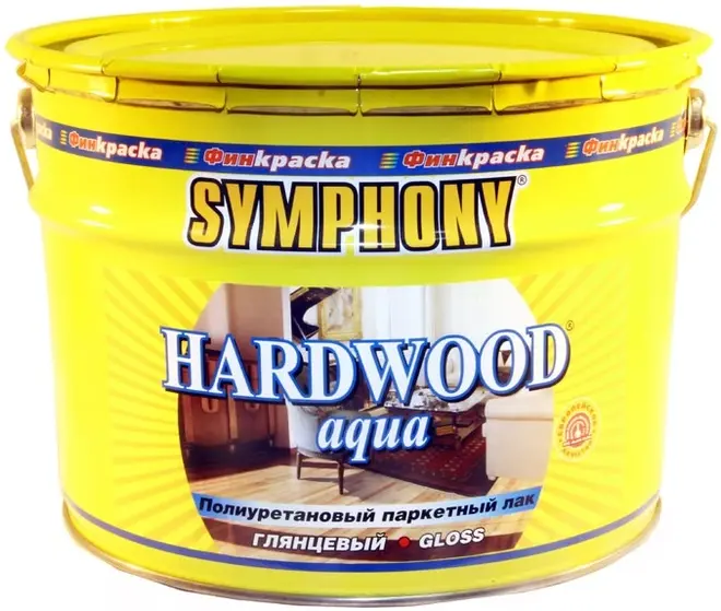 Symphony Hardwood Aqua лак паркетный полиуретановый (9 л) шелковисто-матовый