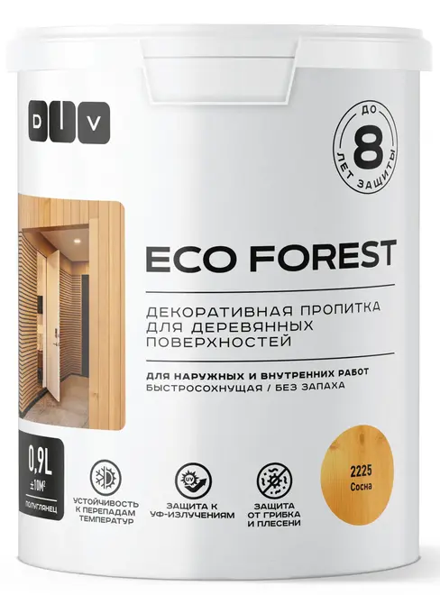 DIV Eco Forest пропитка декоративная с воском для дерева (900 мл) сосна BL-2225