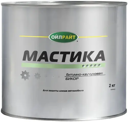oilright мастика бикор битумно-каучуковая 2кг (арт. 8032) жест.уп.