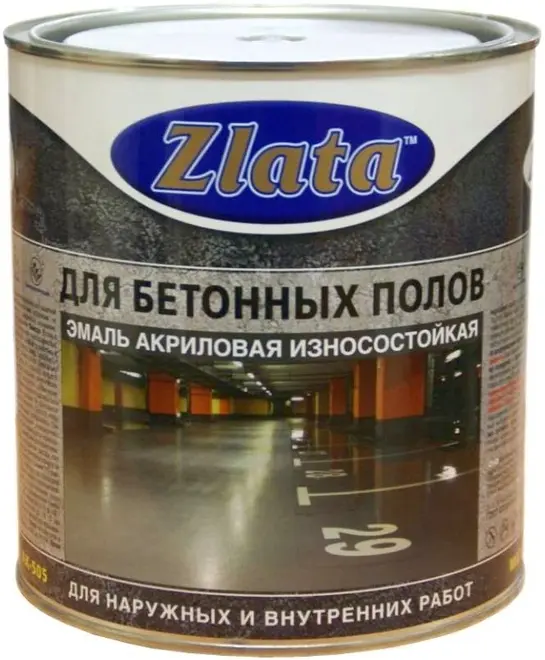 Zlata для Бетонных Полов эмаль акриловая износостойкая (3 кг) зеленая