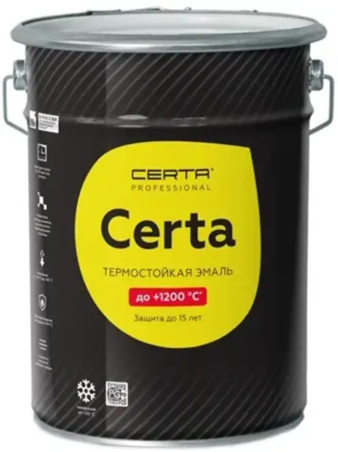 Certa Certa Professional HS до 1200 гр.C эмаль термостойкая (4 кг) черный металлик (до 1000°C)