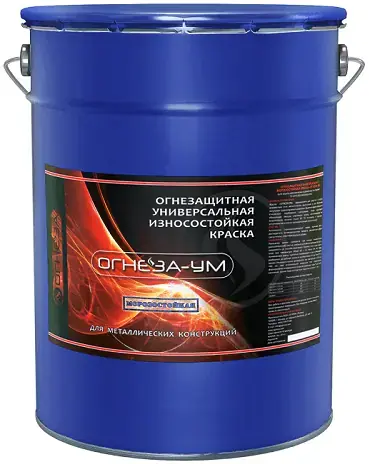 Огнеза УМ краска огнезащитная для металлических конструкций (20 кг) белая