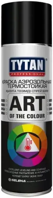 Титан Professional Art of the Colour краска аэрозольная термостойкая (400 мл) черная