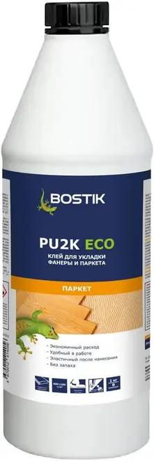 Bostik PU 2K Eco полиуретановый 2-комп клей для паркета (1 кг (компонент В)