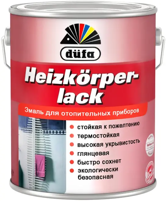 Dufa Heizkorperlack эмаль для отопительных приборов (750 мл) белая RAL 9010