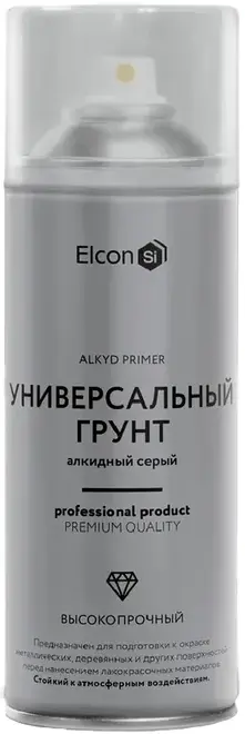 Elcon грунт универсальный алкидный (520 мл аэрозоль) серый