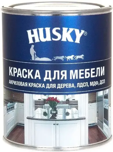 Хаски Husky краска для мебели акриловая (900 мл) белая