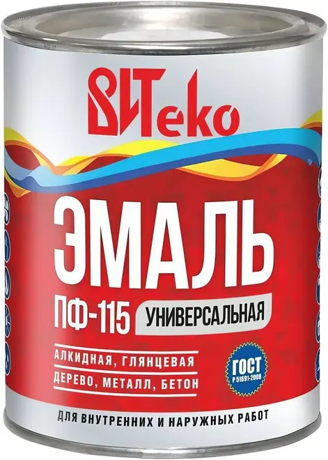 Вит Eko ПФ-115 эмаль универсальная (800 г) красная глянцевая