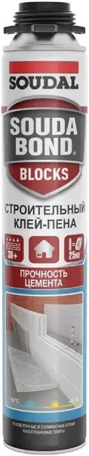 Soudal SoudaBond Blocks клей-пена всесезонная (750 мл)