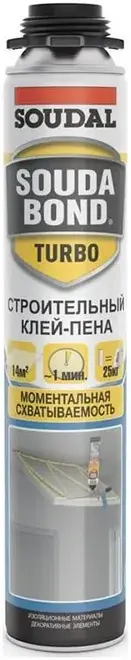 Soudal SoudaBond Turbo клей-пена (750 мл)