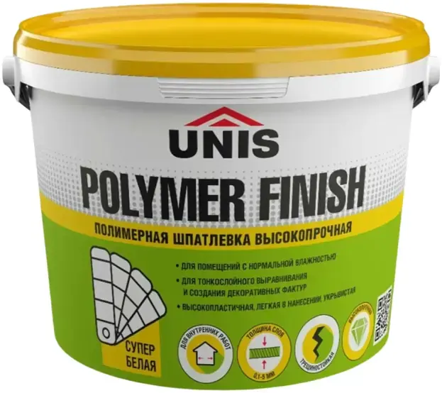 Юнис Polymer Finish шпатлевка полимерная финишная (5 кг)