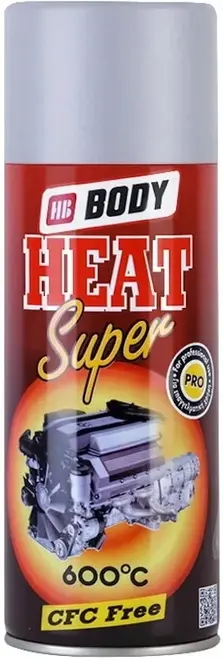HB Body Heat Super краска-спрей термостойкая (400 мл) серебро