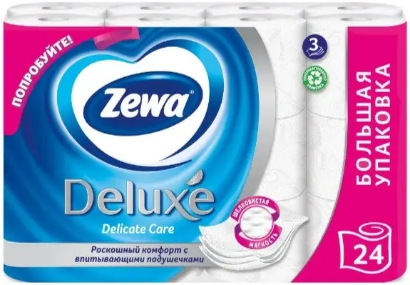 Zewa Zemma Deluxe бумага туалетная (24 рулона в упаковке)