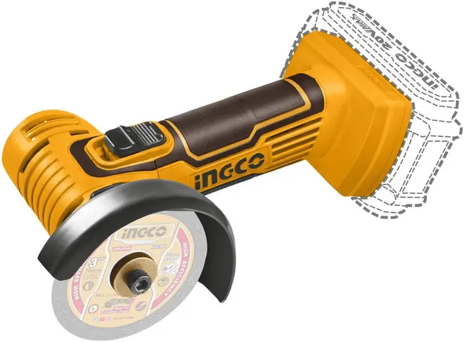 Ingco CAGLI76012 Powertools машина шлифовальная мини угловая (20 В)