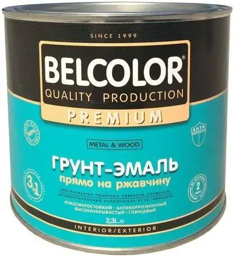 Belcolor Premium АУ-1356 Metal & Wood грунт-эмаль по ржавчине (5 кг) белая