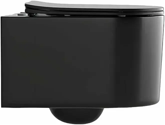 Cerutti SPA Oglio Aria унитаз подвесной безободковый черный матовый MB, смыв круговой CT9239