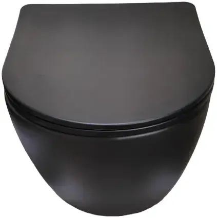 Cerutti SPA Oglio Aria унитаз подвесной безободковый черный матовый MB, смыв круговой CT9239