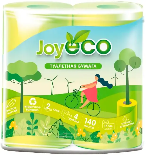 Joy Eco бумага туалетная (4 рулона в упаковке)